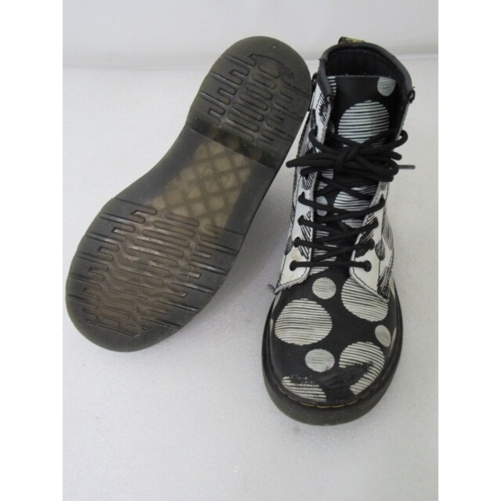 Dr Martens Boots Size US 5 EU 36 1460 J Black White Polka Dot K Hydro - Picture 4 of 10